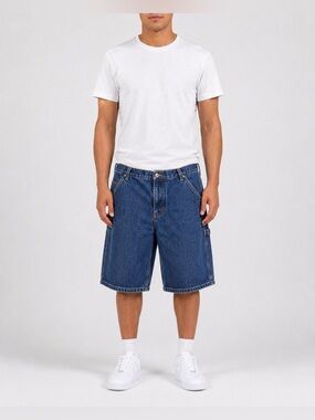 Vintage Southpole Y2K Baggy Carpenter Denim Shorts Blue 34